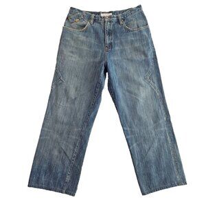 Rocawear Jeans Men's 36x34 Y2K Embroidered Pocket Hip Hop Streetwear Baggy VTG